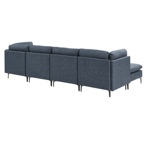 Upholstered Modular Sectional & Tall Legs