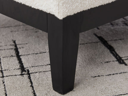 Upholstered Storage Ottoman With Reversible Lid Coffee Table With Rubberwood Legs