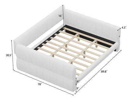 Upholstered Platform Bed With USB Charging