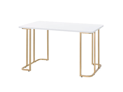 Estie - Writing Desk - White / Gold