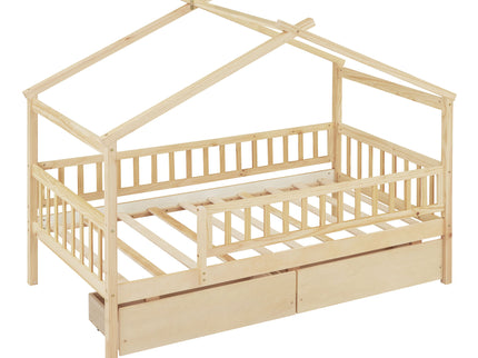 House Bed With 2 Drawers