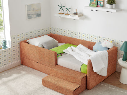 Safe Kids Bed With Guardrails And Storage