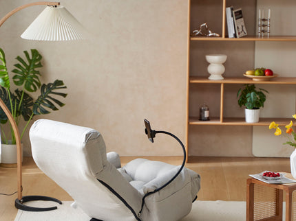 Adjustable Swivel Lounge Chair With 360 Degree Rotating Seat And Headrest Support