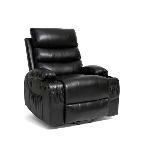 Large Size Electric Power Lift Recliner Chair Sofa With 8 Point Vibration Massage And Lumbar Heat