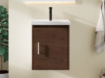 Floating Bathroom Vanity Combo, Wall Mounted Cabinet With Sink & Soft Close Doors For Small Bathrooms