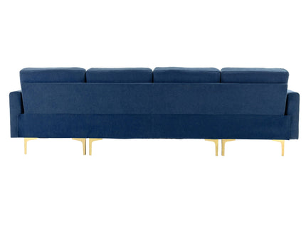 Modern L - Shape Convertible Sectional Sofa With Movable Ottoman