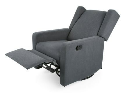 Landau Contemporary Fabric Upholstered Swivel Recliner
