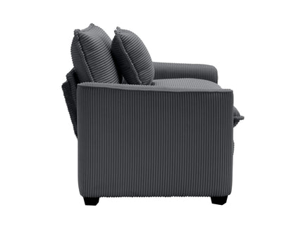 Modern Classic Fabric Single Chair Deep Seat Sofa With Pillow