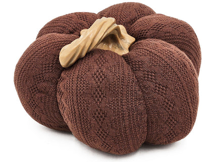 Pumpkin Ornament Decor For Holiday Harvest Festival Fall Festival & Thanksgiving (Set of 2) - Dark Brown