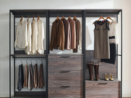 Monica - Walk-In Closet System - Rustic