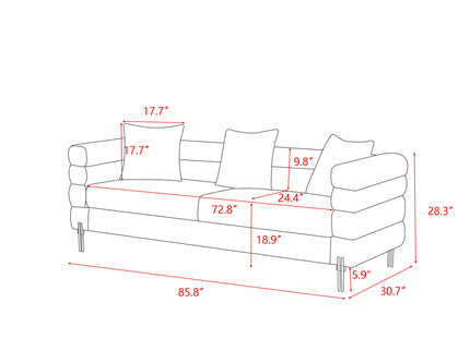 Modern Luxurious And Comfortable Upholstered Sofa