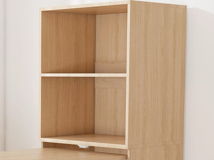Stretchable Office Desk With Storage Shelves And Mobile Wheels