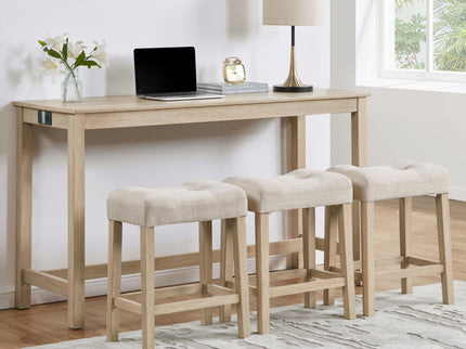 4 Piece Bar Table Set With Power Outlet