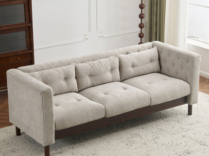Upholstered Sofa Modern 3 Seater Sofa Couch With Tufted Design For Living Room