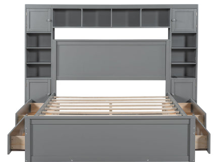 Bed With All In One Cabinet, Shelf And Sockets
