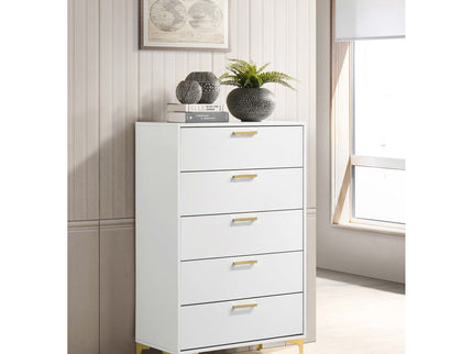 Karena - Rectangular 5 Drawer Chest - White
