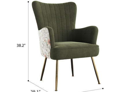 Accent Chair With Unique Print Fabric