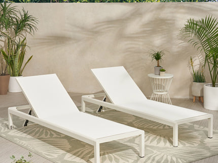 Outdoor Patio Chaise Lounge With 5 Reclining Positions