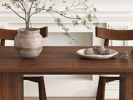 Oval Dining Table Set For 6 With 4 Chairs - Walnut