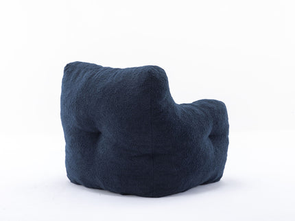 Soft Teddy Fabric Tufted Foam Bean Bag Chair With Teddy Fabric