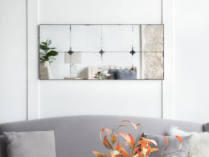 Traditional Decor Style Antique Glass Panel Mirror, Wall Mirror For Bathroom Entryway Console Lean Against Wall