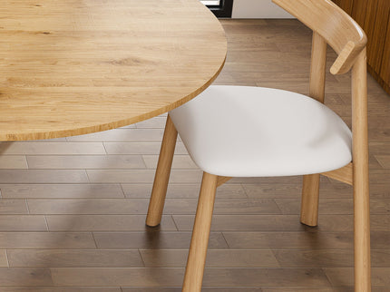 Extendable Oval Dining Table Set With 4 Cushioned Chairs, 2 Tier Storage - Oak