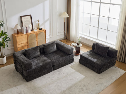 Convertible Floor Sofa Bed, Boneless Modular Sectional Sofa For Living Room