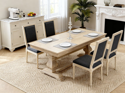 Dining Chairs With Upholstered Square Back (Set of 2)
