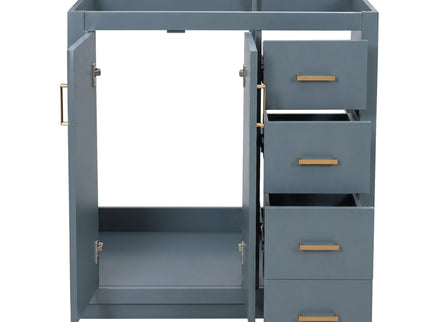 Retro Style Bathroom Vanity, 3 Drawers & Soft Closing Doors