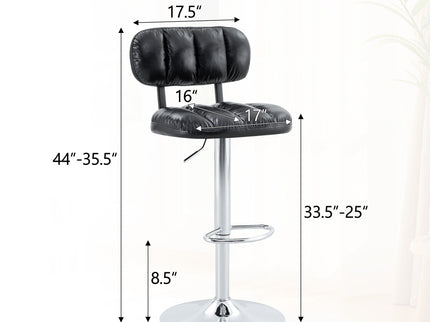 Adjustable Height Bar Stools With Footrest For Kitchen Island (Set of 2)