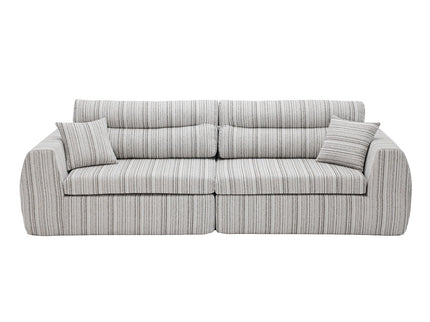 3 Seater, Couch With Throw Pillows For Living Room