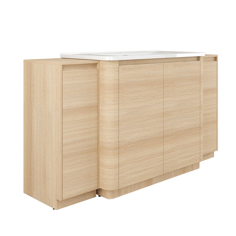 Freestanding Bathroom Vanity With Sink, 2 Small Storage Cabinets, Soft Close Doors