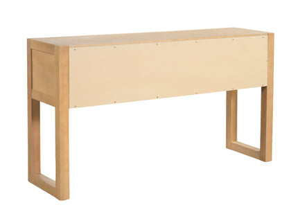 Geometric Carved Console Table With 3 Soft Close Drawers