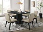 Black / 7 Pc. Table, 6 Chairs