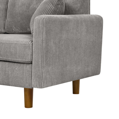 Upholstered Sectional With Toss Pillows