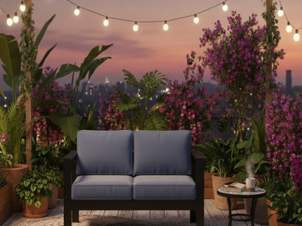 All-Weather Patio Loveseat With Thick Cushions