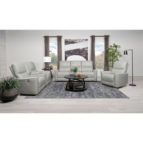 Ashland - Upholstered Power Reclining Sofa With USB Charging - Gray