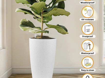 Tall Planters Set With Water Level Monitor And Auto Watering