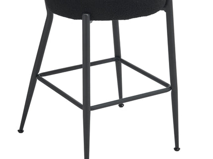 Modern Teddy Fabric Upholstered Bar Stools - Legs