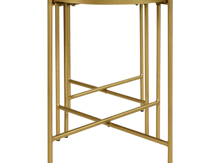 Genevieve - 2 Piece Round Nesting Table - Gold
