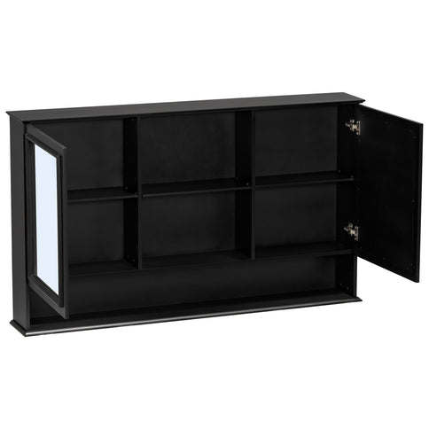 Double Sink Bathroom Vanity Set With Wall Mount Mirror Cabinet