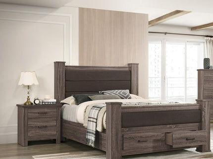 Upholstered Bed With Footboard Drawers