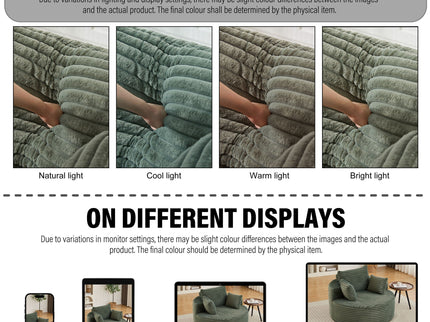 Modern Single Sofa With Backrest Pillow For Living Room
