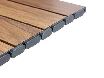 Folding Outdoor Table, Lightweight Aluminum Roll-Up Rectangular Table For Indoor, Outdoor Camping, Picnics, Beach, Backyard, Bbq, Party, Patio - Brown