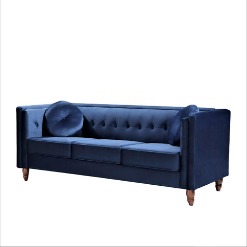 Chesterfield Sofa With Square Arms For Living Room