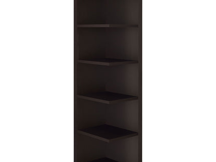 6 Tier Corner Bookcase - Cappuccino