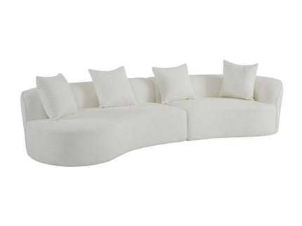 Elegant Curved Sectional Sofa With Full Foam Comfort