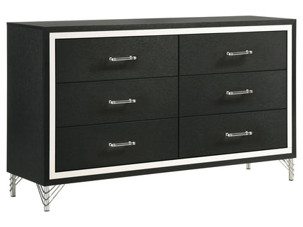 Malcolm - 6 Drawer Dresser Cabinet - Black