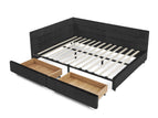 Black / Queen / 2 Drawers