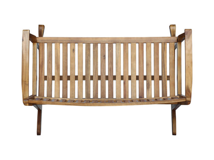 Outdoor Rocking Loveseat With Acacia Wood Frame - Natural